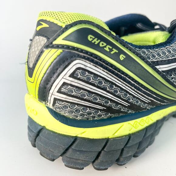 Brooks Ghost 6 Running Sneakers Shoes Grey Black Green Blue Silver Men 12.5 - Picture 8 of 14